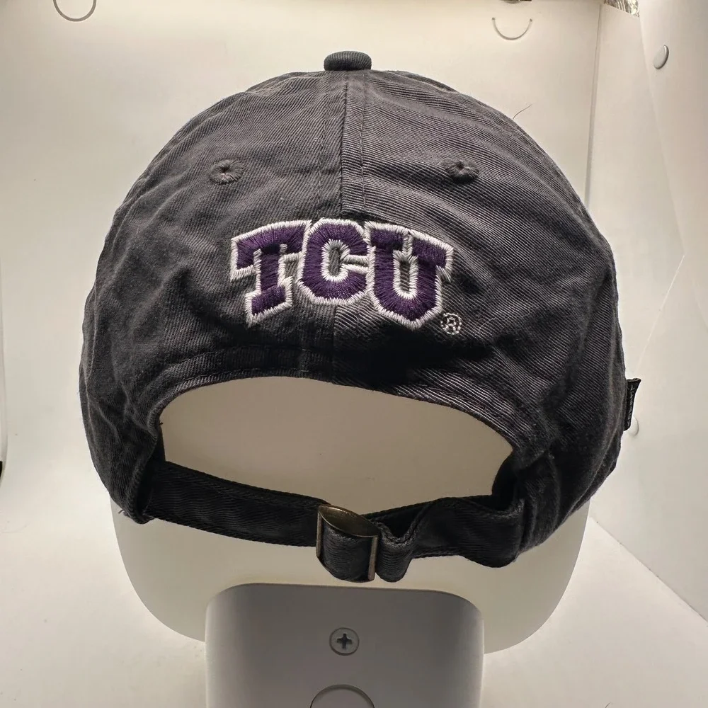 TCU‎ Horned Frogs Baseball Cap Hat Embroidered Purple Logo Adjustable Legacy